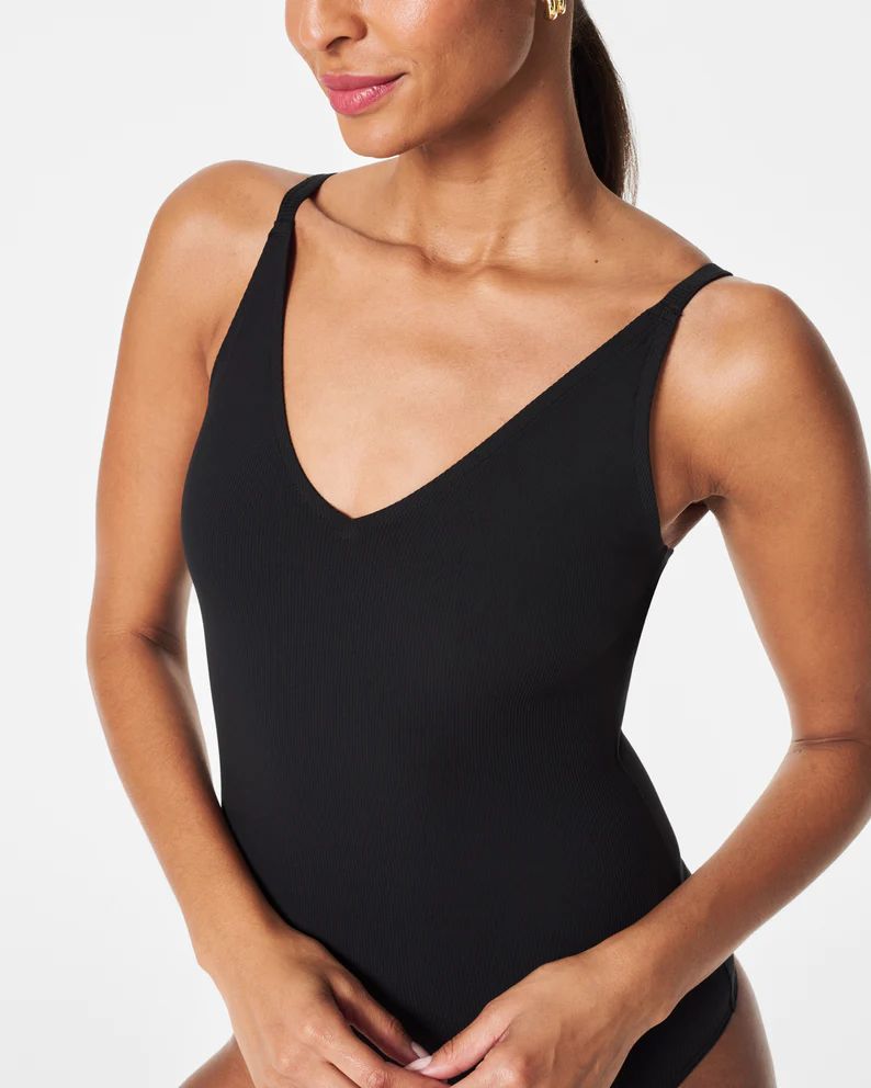 Suit Yourself V-Neck Ribbed Bodysuit | Spanx