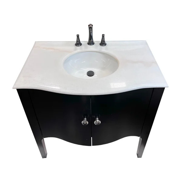 36'' Single Bathroom Vanity with Marble Top | Wayfair North America