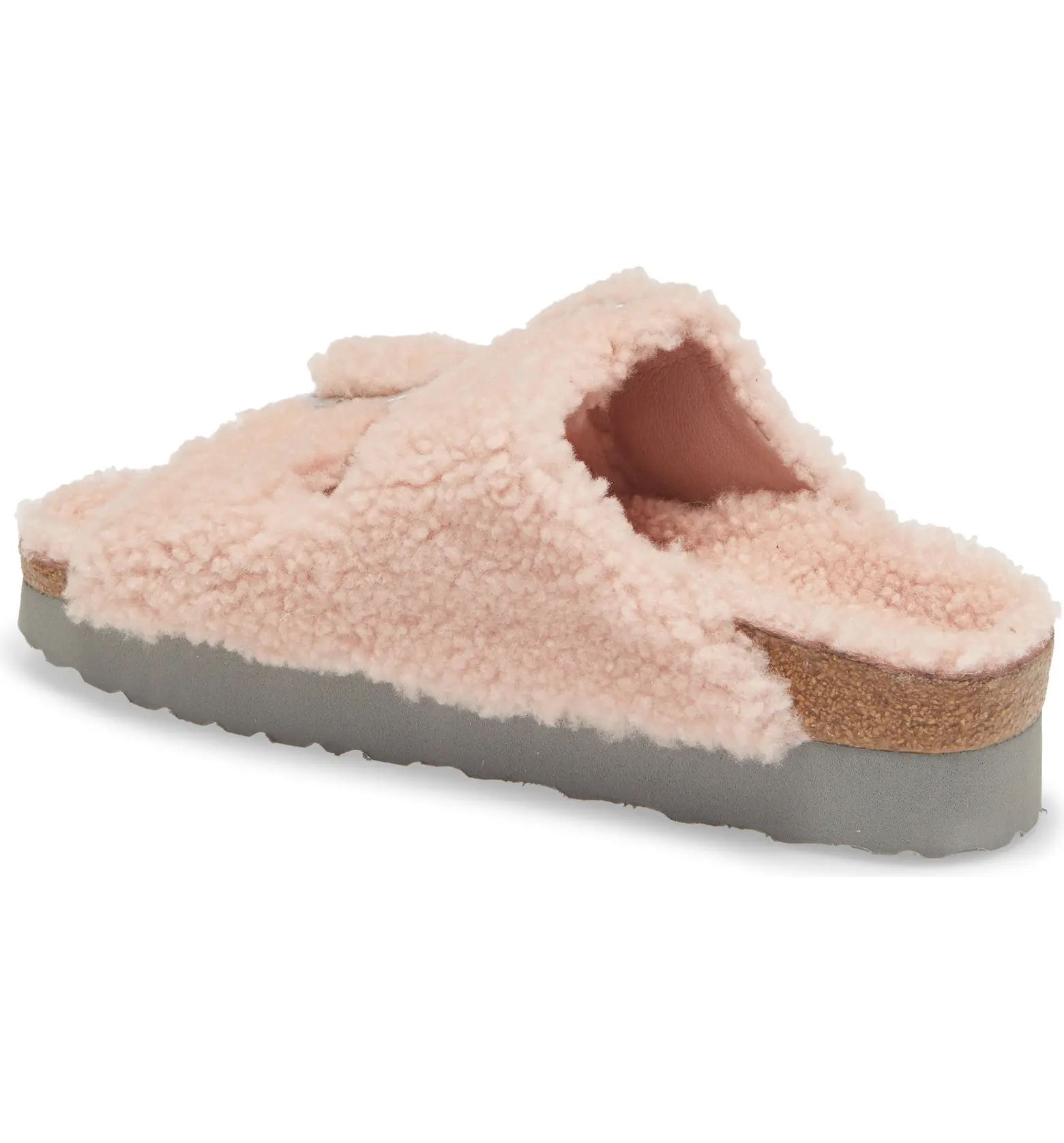 Papillio by Birkenstock Arizona Big Buckle Genuine Shearling Slide Sandal | Nordstrom