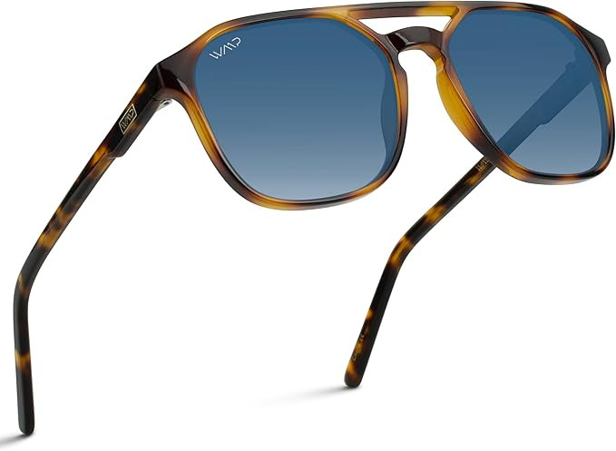 WearMe Pro Polarized Double-Bridge Rectangular Men's Sunglasses | Amazon (US)