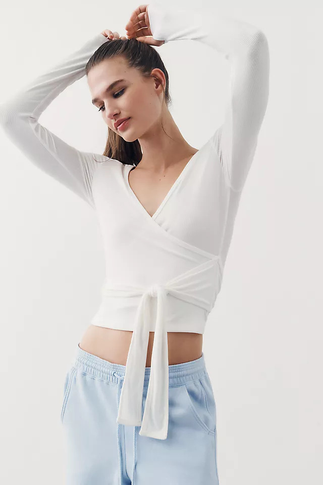 Surplice Wrap-Front Top | Anthropologie (US)