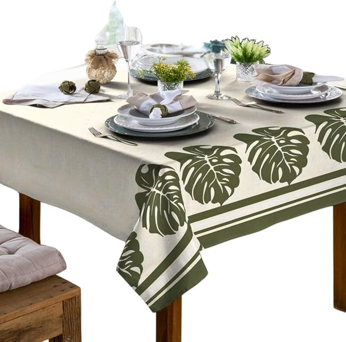 Toalha De Mesa 4 Lugares Quadrada Rústica Luxo 1,40x1,40m (Costela de Adão) | Amazon (BR)