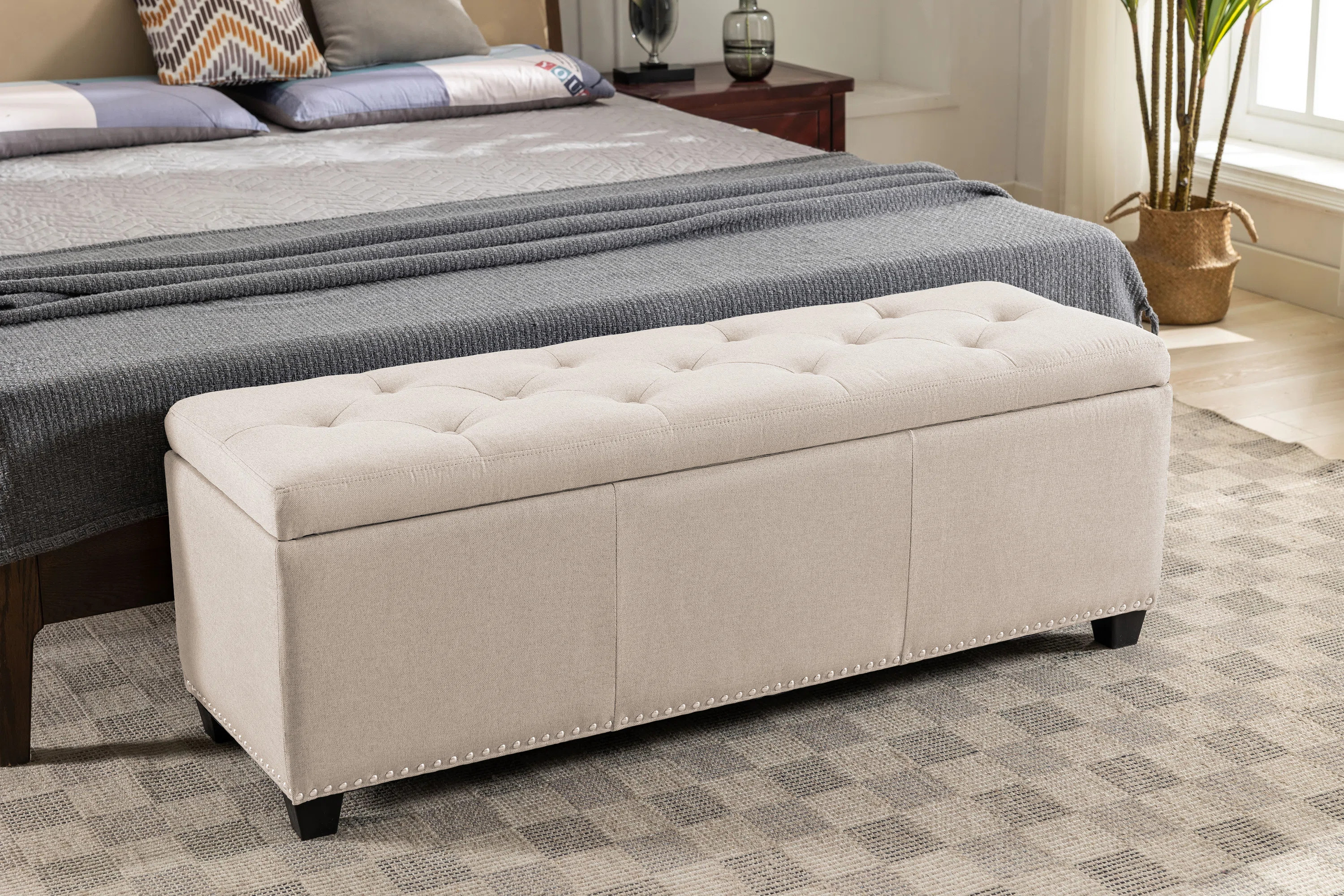 Lark Manor™ Anitria Fabric Flip Top Storage Bench & Reviews | Wayfair | Wayfair North America