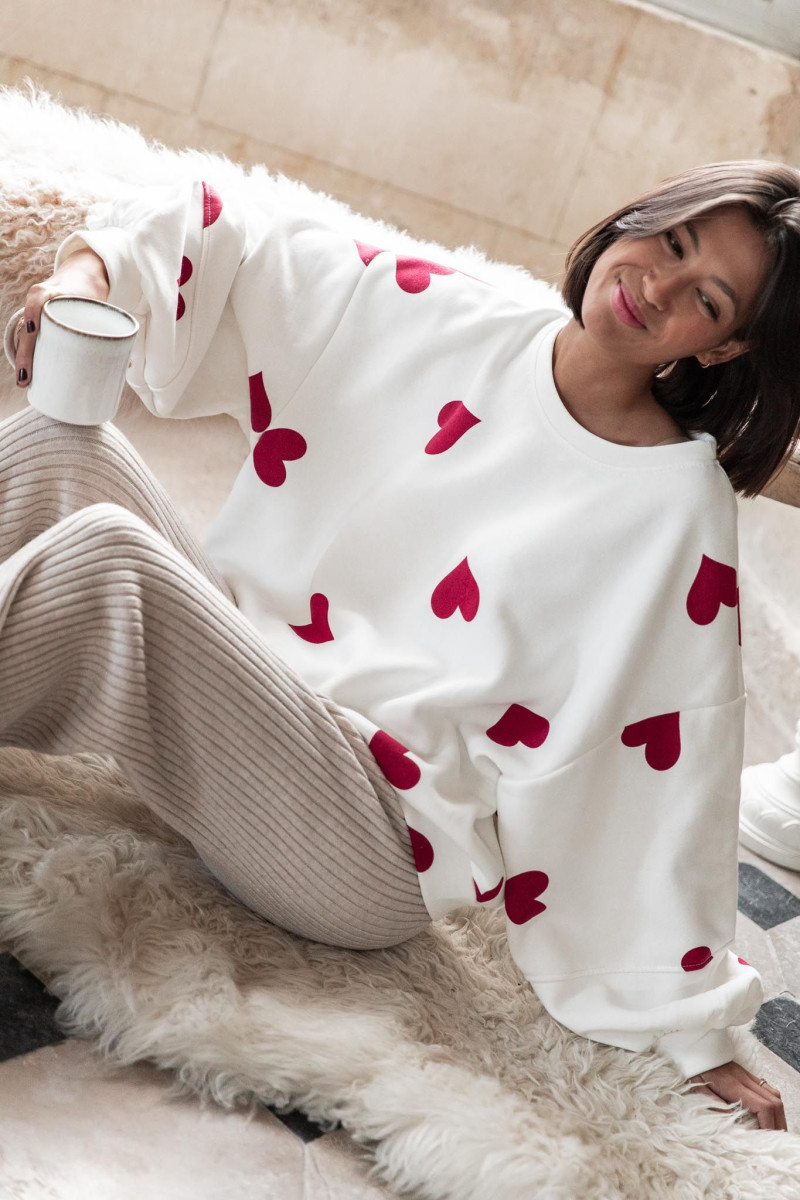 Sweat coeur manches ballons | Pretty Wire