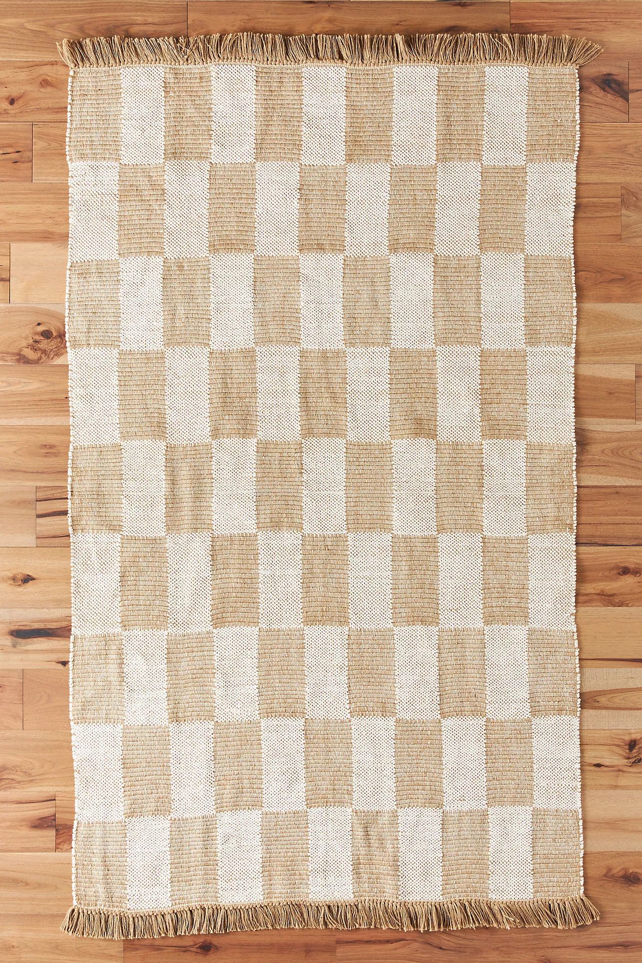 Amber Lewis for Anthropologie Checkered Jute Rug | Anthropologie (US)