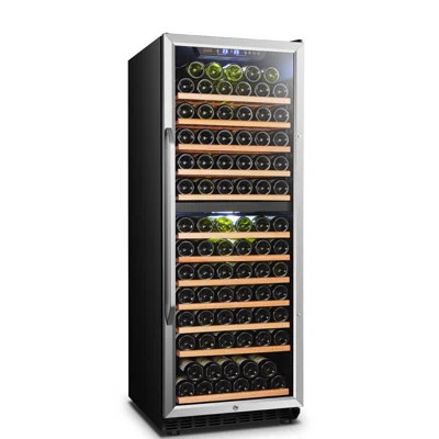 138 Bottle Dual Zone Freestanding/Built-In Wine Refrigerator Lanbo | Wayfair North America
