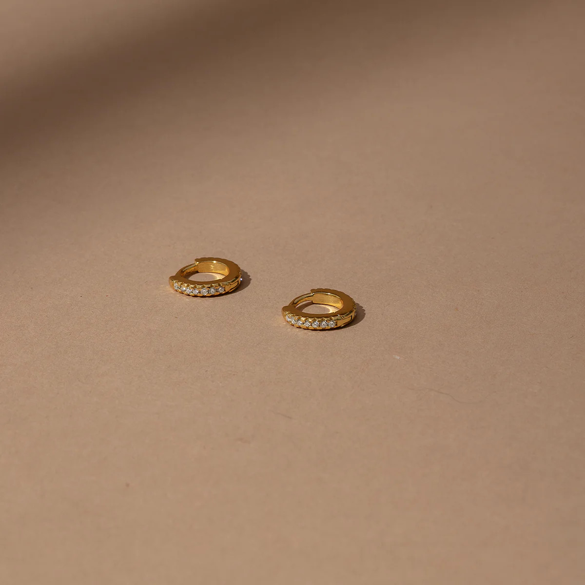 Hollywood Pavé Vermeil Huggies | Uncommon James