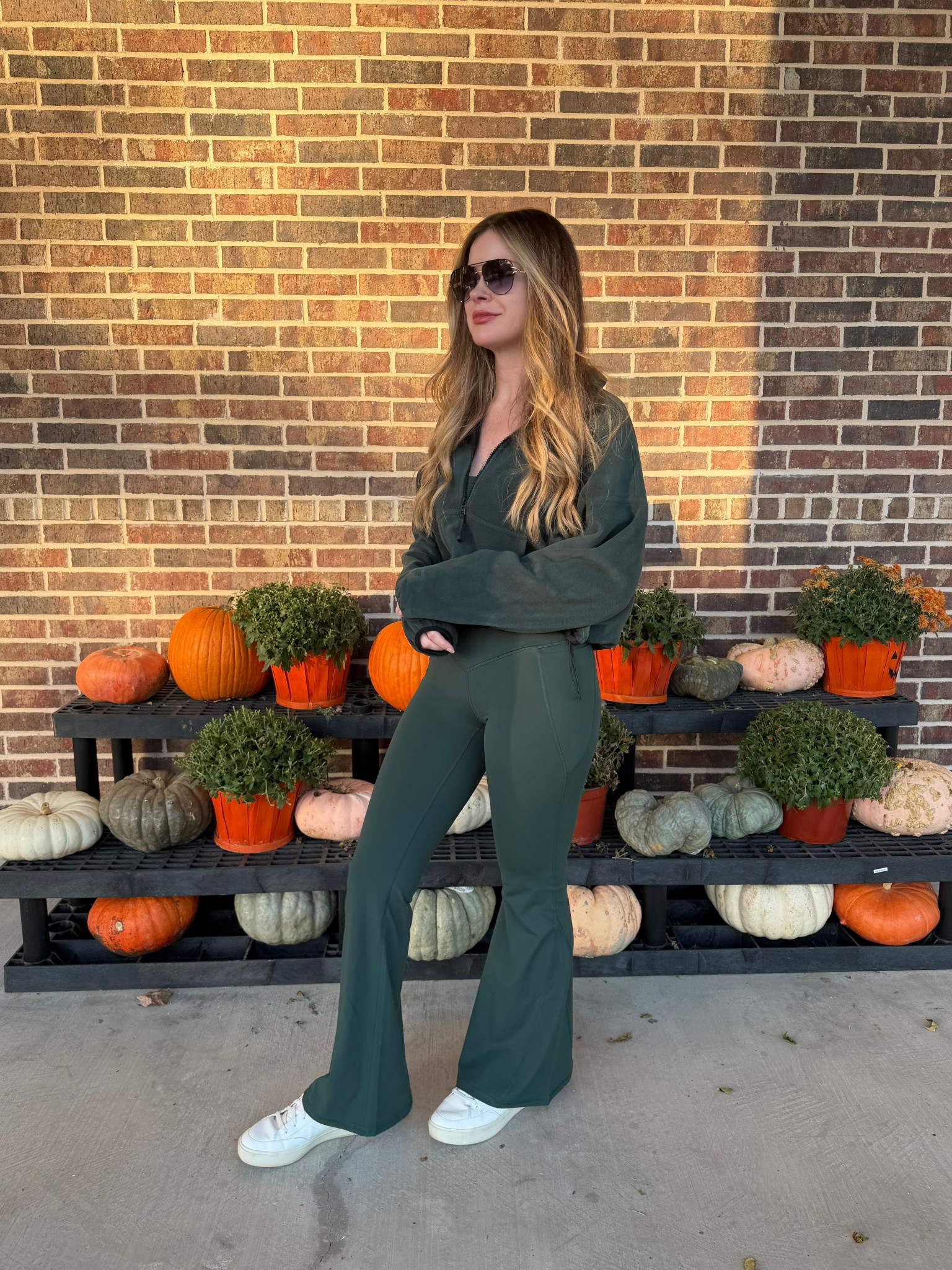 Obsessed with this deep green moment 🌲#fableticspartner The Oasis PureLuxe Flare + Go Chill Half-Zip = my fall uniform 🍂 You need this set in your closet! It’s buttery soft + cozy 😌 Shop the current 2 for $24 bottoms offer at Fabletics.com/MoveInFabletics 💚
@fabletics #moveinfabletics #cozy #fallvibes #athleisurewear #myfabletics #ootd

#LTKActive #LTKStyleTip #LTKSaleAlert