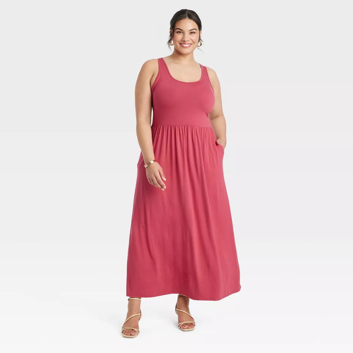 Women's Knit Maxi A-Line Dress - Ava & Viv™ | Target