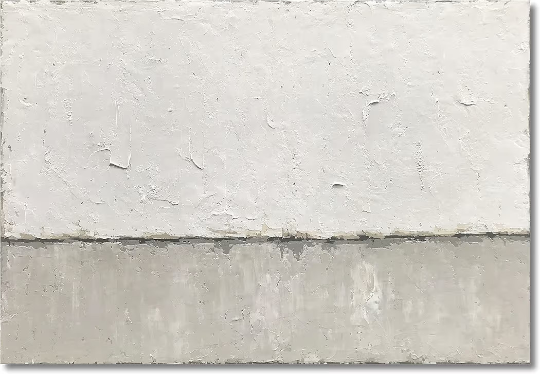 NANKAI Large Abstract Painting Hand Painted Grey White Minimalist Painting on Canvas Modern Abstr... | Amazon (US)