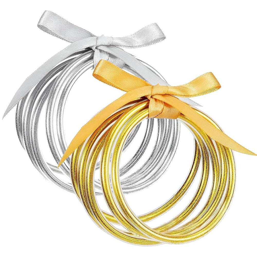 Alphatool Glitter Jelly Bangles Bracelets for Women - Soft Silicone Glitter Filled Bracelet, Bowk... | Amazon (US)