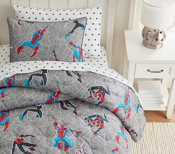 Marvel's Spider-Man Glow-in-the-Dark Comforter & Shams | Pottery Barn Kids