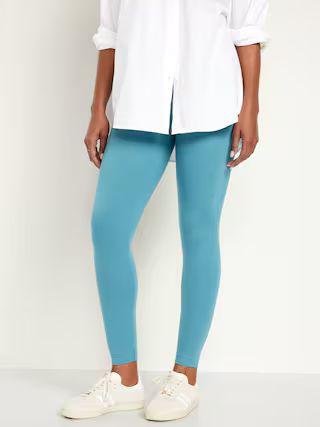 High Waisted Jersey Ankle Leggings | Old Navy (US)