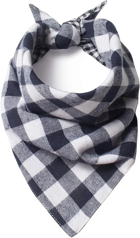 HuskyLove Dog Bandana Collar- Reversible Buffalo Plaid Washable Cotton Kerchief Triangle Bibs Sca... | Amazon (US)
