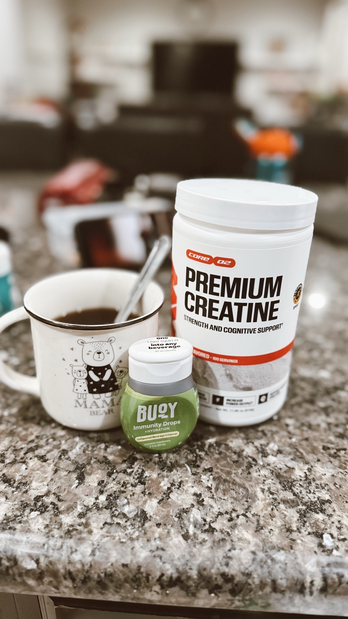 When my daughter was sick, Buoy immunity drops came to the rescue. And for myself, Barley tea with creatine and immunity + hydration drops! 

creatine, immunity drops, buy immunity drops, core nutritionals creatine, premium creatine, wellness routine, sick day essentials, hydration support, immune support, daily supplements, hot tea essentials, mom life essentials, healthy habits, wellness products, amazon finds, amazon wellness, supplement routine, stay hydrated, self care for moms, healthy lifestyle, kitchen counter aesthetic, daily routine, wellness favorites, cozy wellness, wellness amazon finds

#LTKdayinmylife #LTKmomlife #LTKselfcare