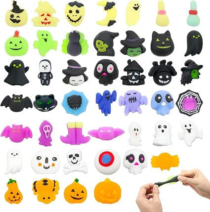 45 PCS Halloween Mochi Squishy Toys Stress Relief Squishies for Kids Boys Girls Halloween Party F... | Amazon (US)
