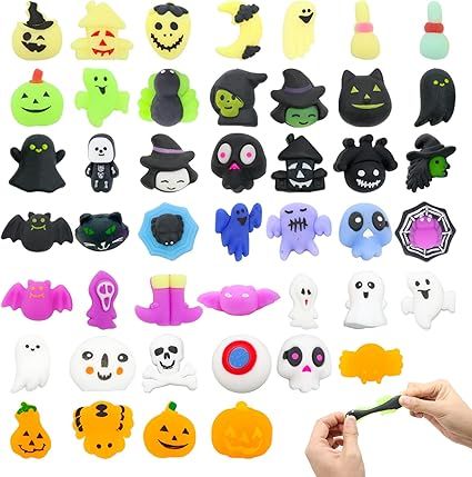 45 PCS Halloween Mochi Squishy Toys Stress Relief Squishies for Kids Boys Girls Halloween Party F... | Amazon (US)