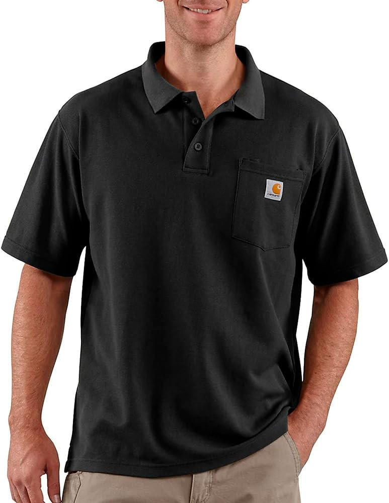 Carhartt Men's Loose Fit Midweight Short-Sleeve Pocket Polo | Amazon (US)