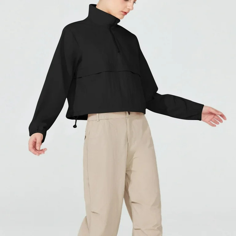 Abomasnow Women's Lightweight Zip Up Athletic Jacket Stand Collar Windproof Sun Protection Workou... | Walmart (US)