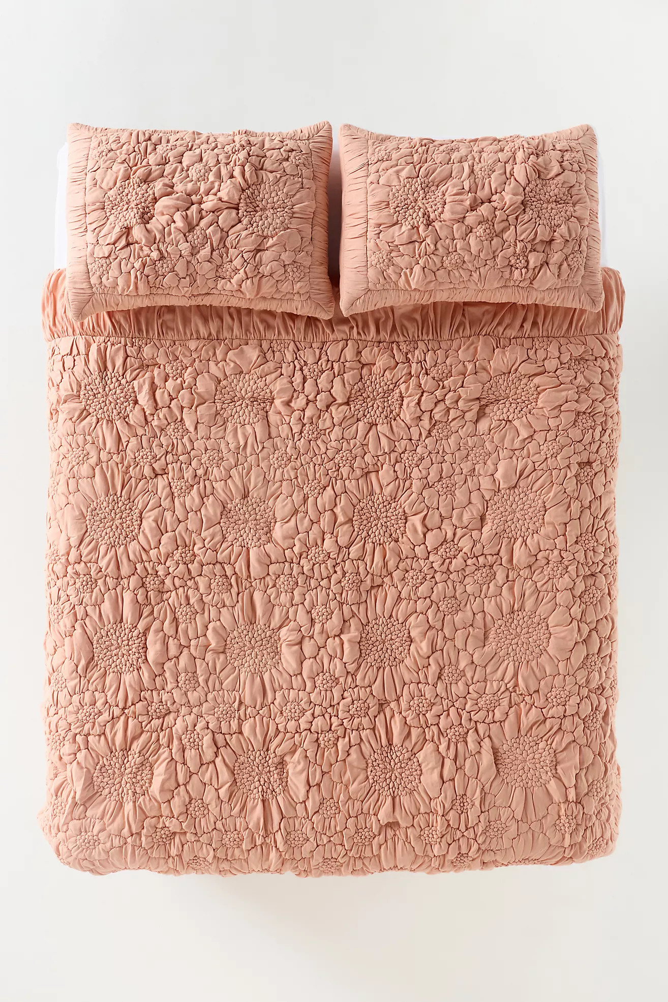 Dahlia 100% Cotton Jersey Floral Quilt | Anthropologie (US)