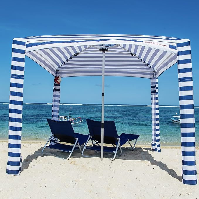Cool Cabana Beach Canopy - COOLCABANAS Beach Shade Cabana, Easy to Setup, Folds to just 3'5", Per... | Amazon (US)