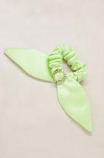 Neon Scrunchie with Crystal in Lime Green | Ettika