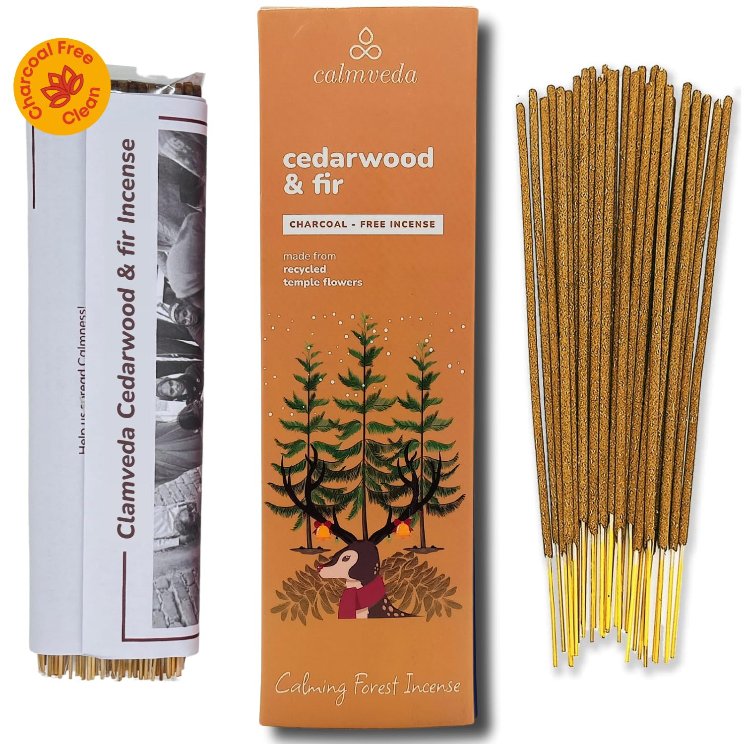 Balsam Cedar Incense Sticks - (80 Scented Sticks) Charcoal Free, Made from Upcycled Flowers | Lik... | Amazon (US)