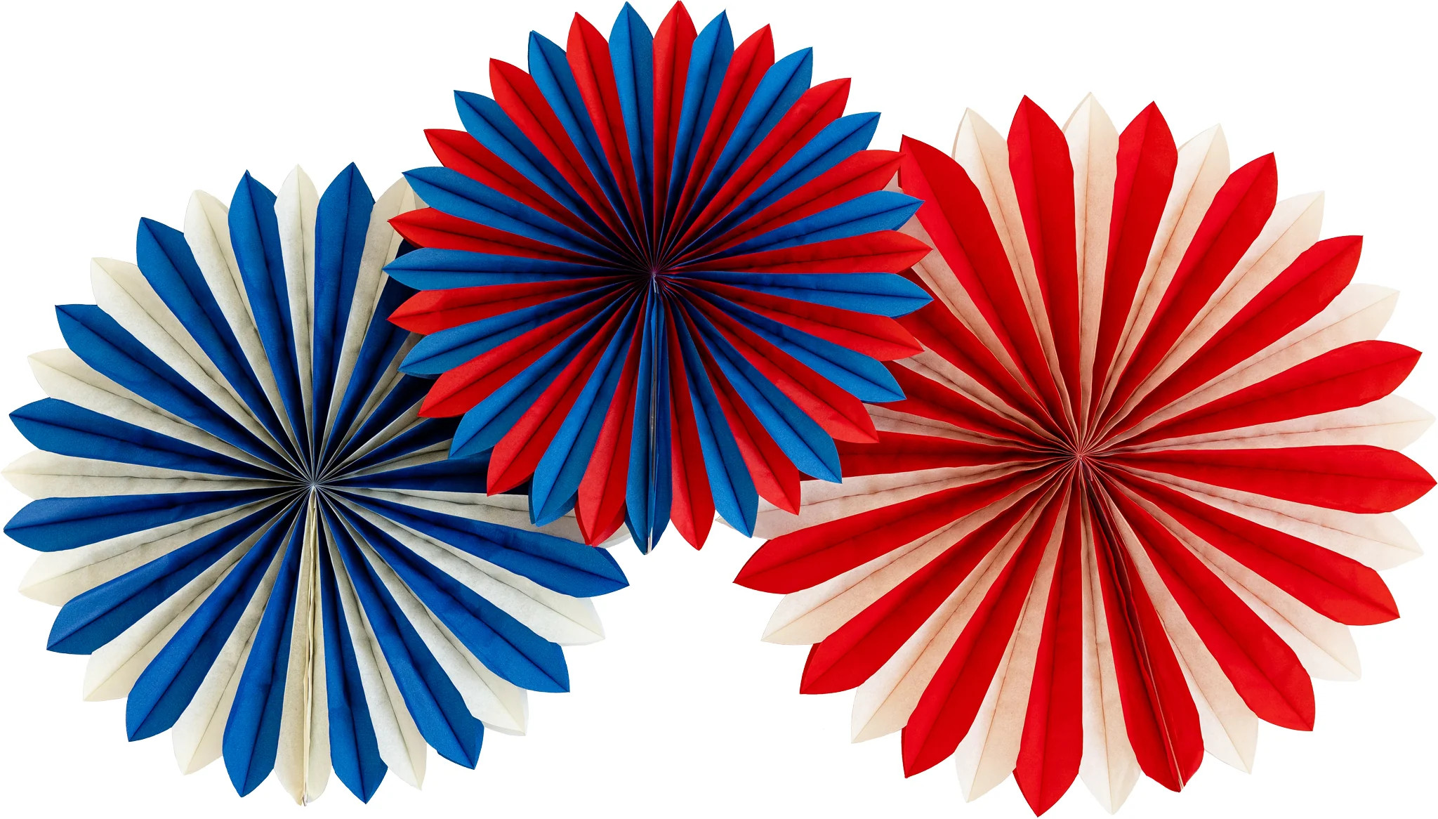 Multi Color Tissue Party Fans | My Mind's Eye