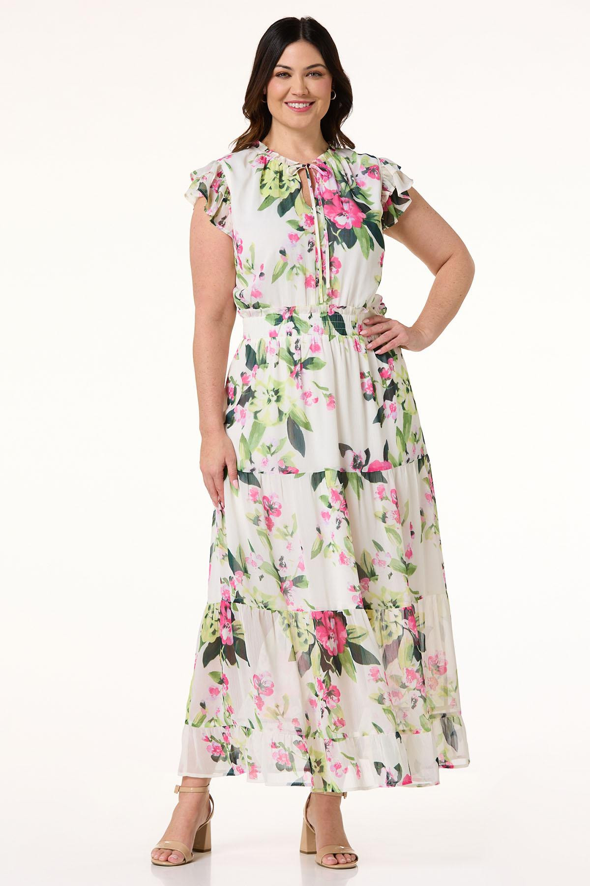 Plus Size Ruffled Dream Floral Dress | Cato Fashions