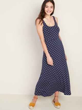 Scoop-Neck Fit & Flare Maxi Dress for Women | Old Navy (US)