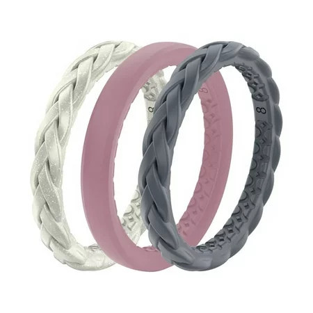 Groove Life Serenity Unisex Round Assorted Stackable Rings Silicone Water Resistant Size 6 | Walmart (US)