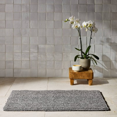 21"x34" Organic Melange Reversible Bath Rug Gray - Casaluna™ | Target