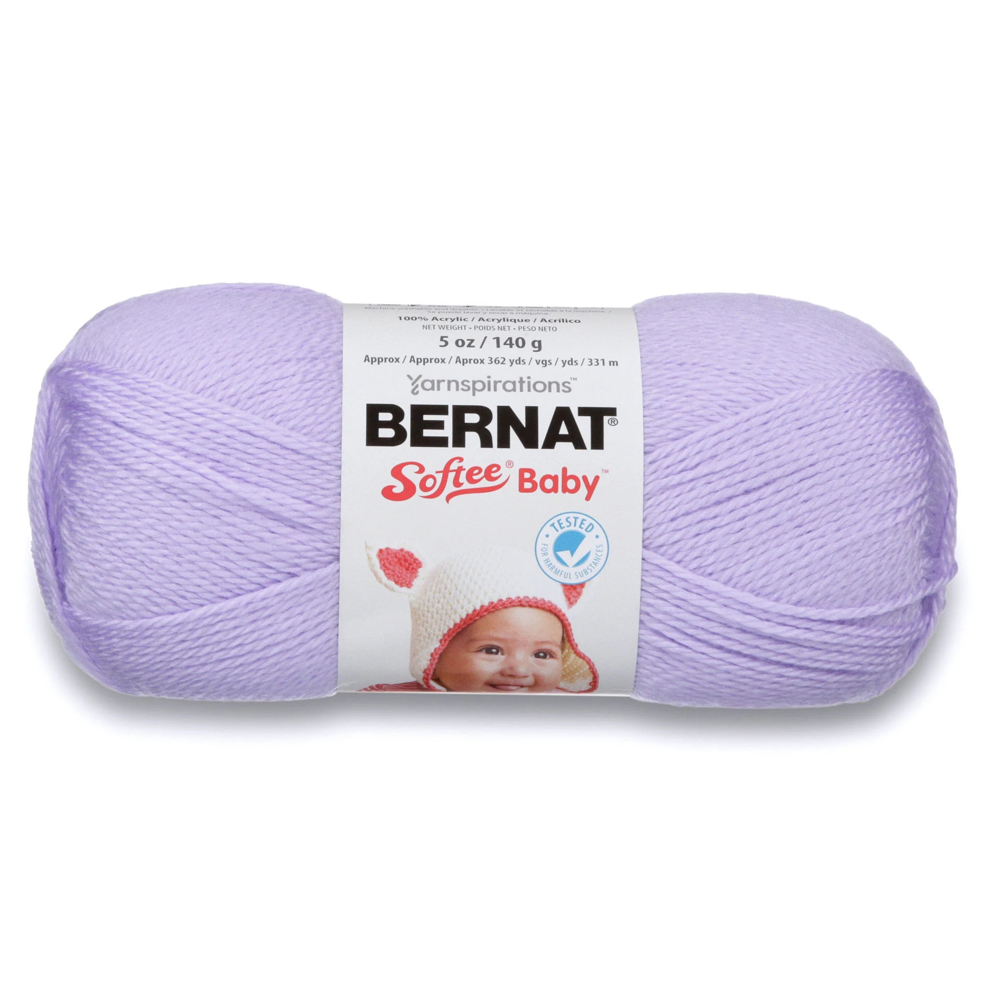 Bernat® Softee® Baby™ #3 Light Acrylic Yarn, Soft Lilac 5oz/140g, 362 Yards | Walmart (US)