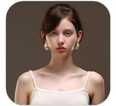Tear Drop Earring Dupes Extra Large, Trendy Chunky Gold Hoop Earrings For Women Sensitive Ears Hy... | Amazon (US)