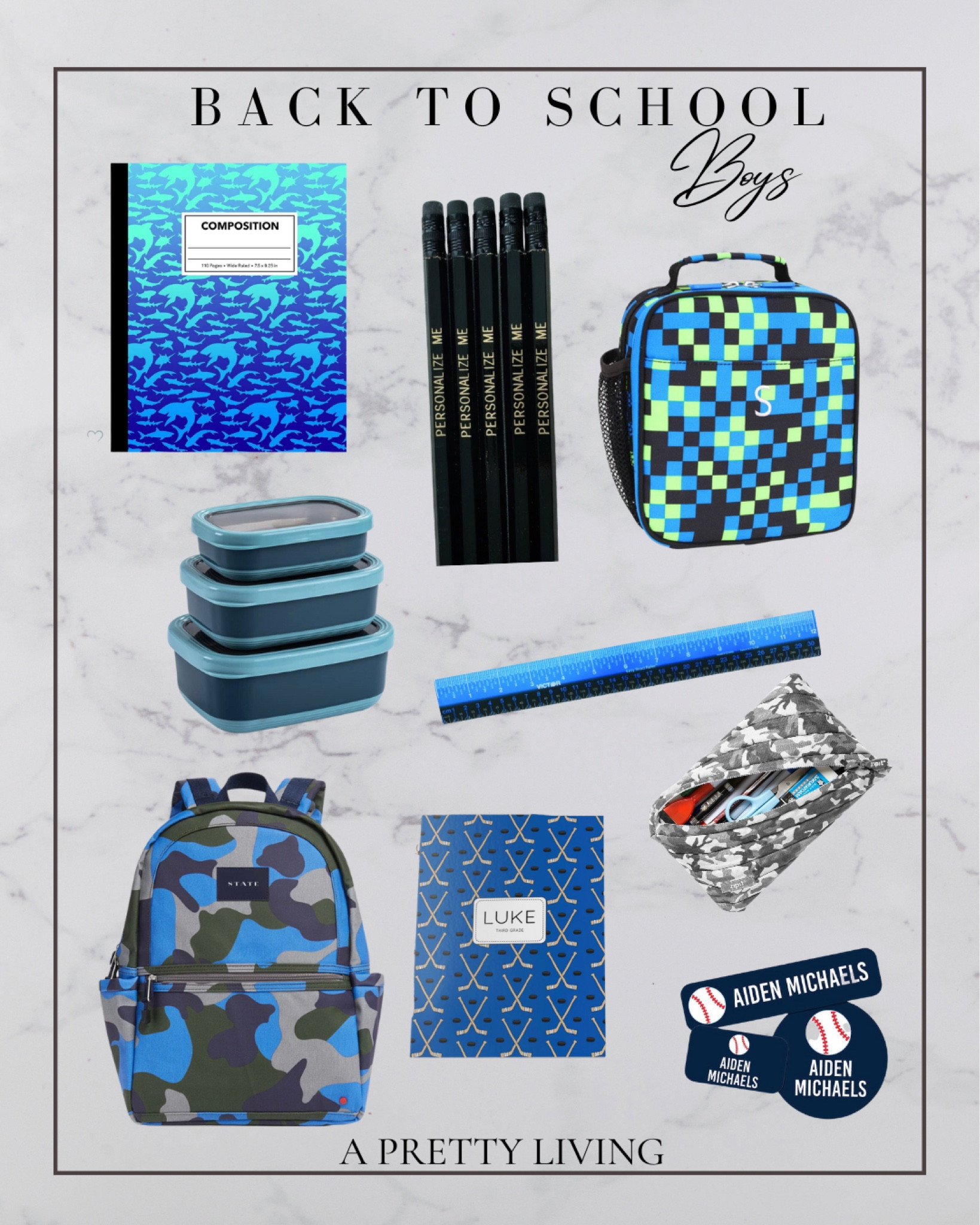 Back to School for Boys ✏️ 










#backtoschool #school #schoolsupplies #boysschool #backpack #lunchbox #pencils #labels #ruler #notebook #back2school

#LTKBacktoSchool #LTKkids #LTKunder50