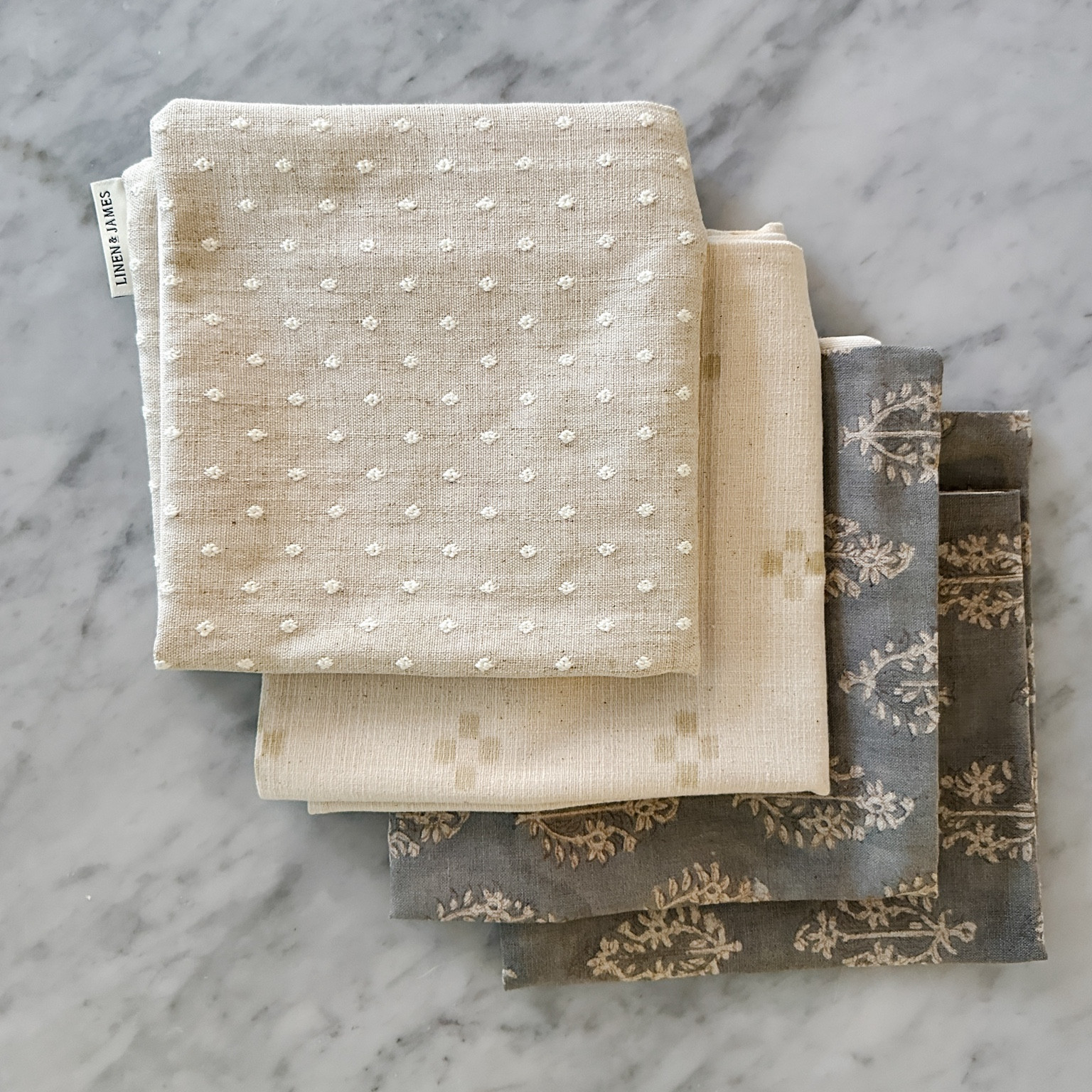 Neutral pillow covers from Linen&James 