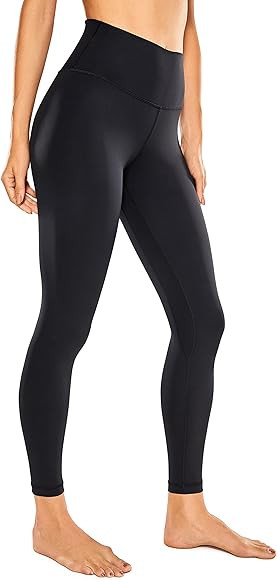 CRZ YOGA Women's Naked Feeling Yoga Pants 7/8 High Waist Sports Running Leggings - 25 Inches Blac... | Amazon (UK)