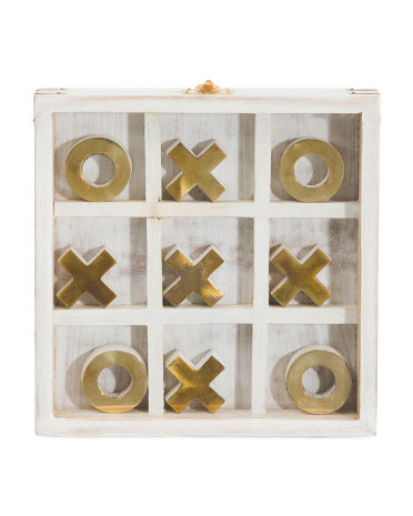 8X8 Tic Tac Toe Wood Set | TJ Maxx