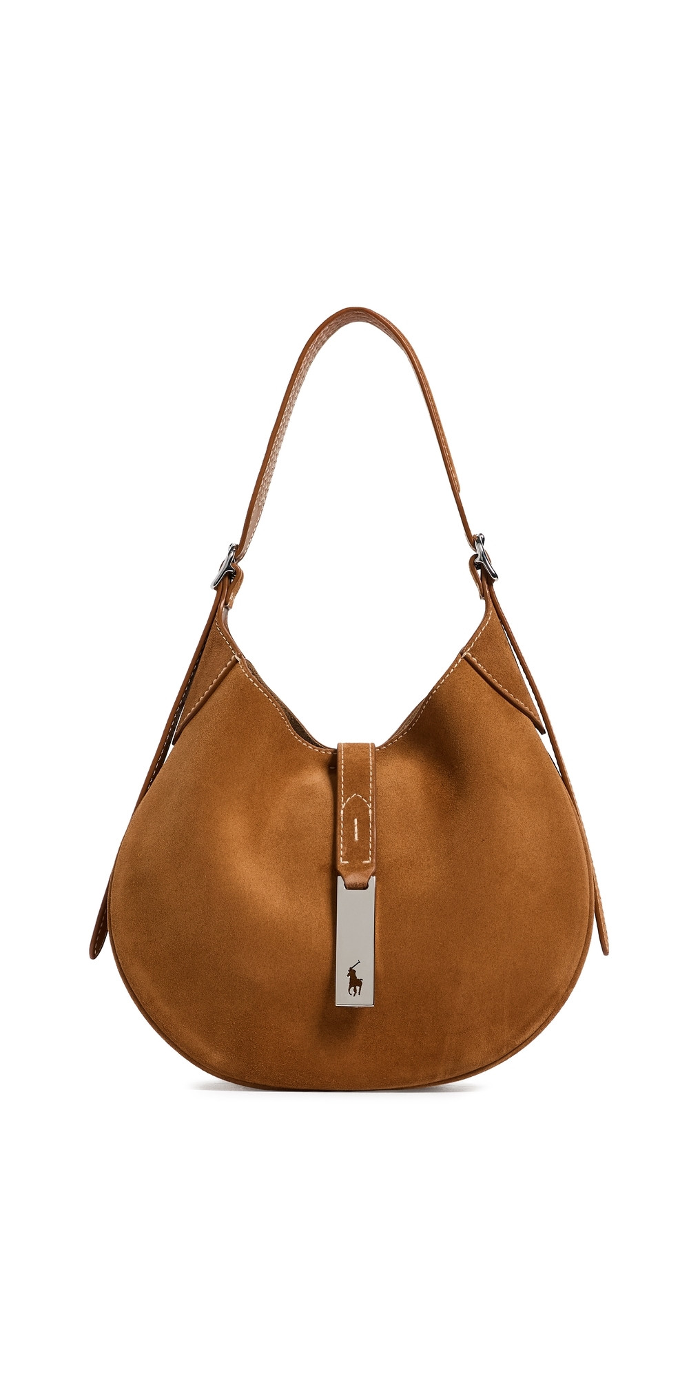 Polo Ralph Lauren Suede Polo ID Small Shoulder Bag Turmeric One Size | Shopbop