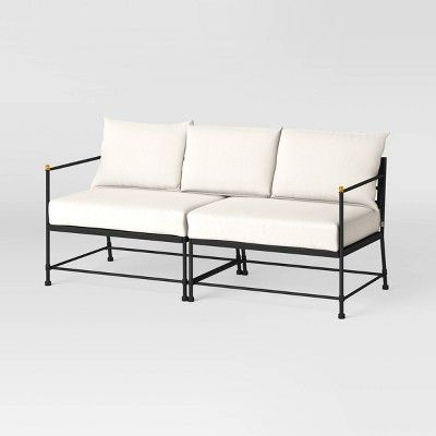 Midway Metal Patio Sofa - Black - Threshold&#8482; designed with Studio McGee | Target