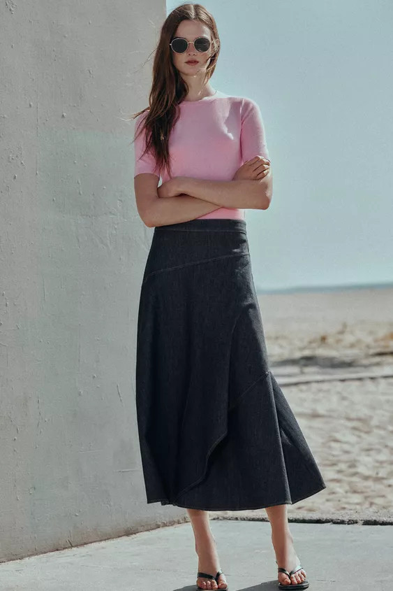 BASIC KNIT SHORT SLEEVE JUMPER | Zara UK