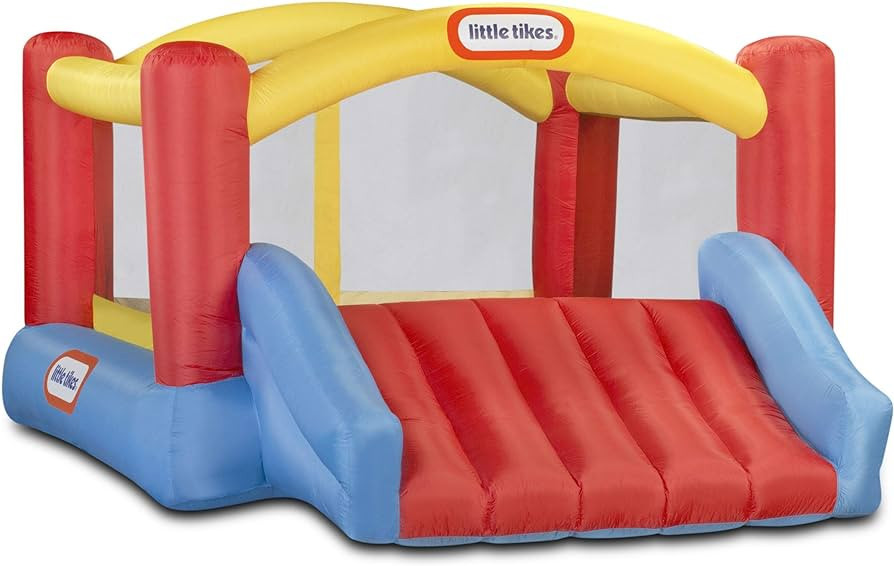 Little Tikes Jump 'n Slide Inflatable Bouncer Includes Heavy Duty Blower With GFCI, Stakes, Repair Patches, And Storage Bag, for Kids Ages 3-8 Years | Amazon (US)