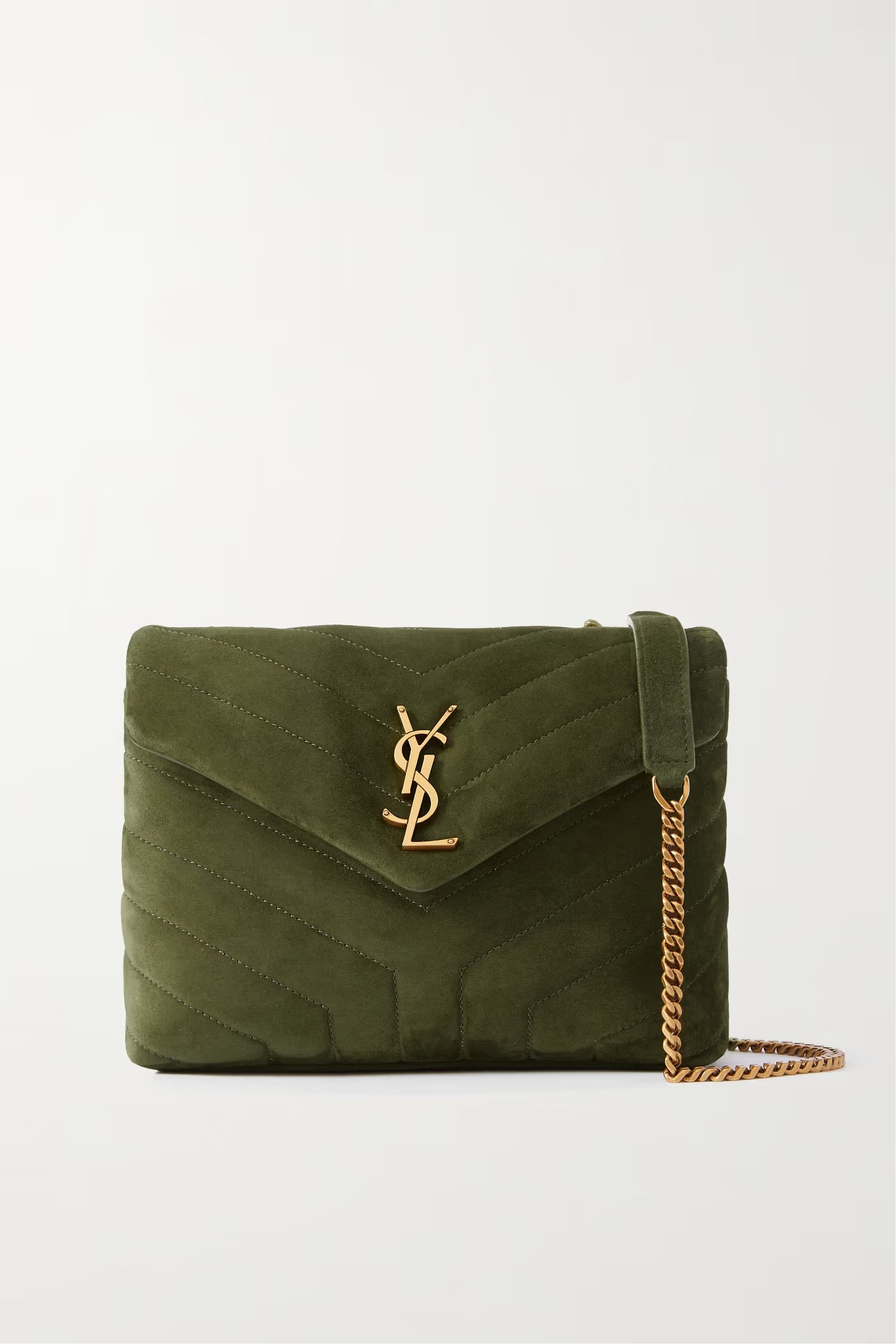 Loulou small quilted suede shoulder bag | NET-A-PORTER (US)