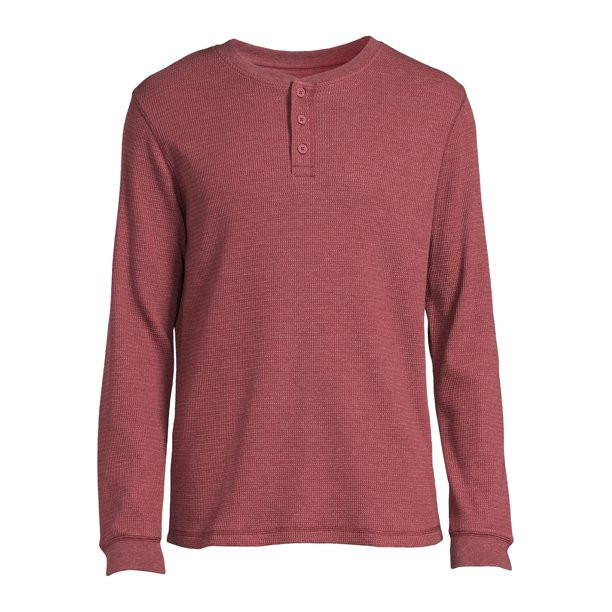 George Men's Thermal Henley Shirt with Long Sleeves | Walmart (US)