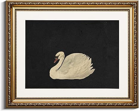 VIYYIEA Gold Framed Wall Art Canvas Print Home Decor Wall Decorations Grace Swan Art Painting Pic... | Amazon (US)