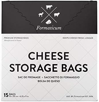 Formaticum Cheese Storage Bags, Keep Charcuterie Fresh, Wax Paper Bags, 15 Count | Amazon (US)