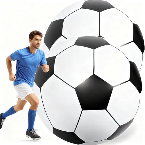 Lewtemi 2 Pcs 40 Inch Giant Inflatable Soccer Ball Large Huge Beach Balloons Oversized Football S... | Amazon (US)