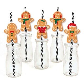 Big Dot of Happiness Gingerbread Christmas - Paper Straw Decor - Gingerbread Man Holiday Party St... | Michaels Stores