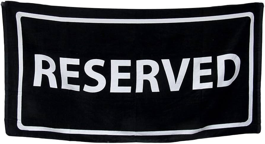Zeckos Black and White Reserved Cotton Velour Beach Towel 30 X 60 in. | Amazon (US)