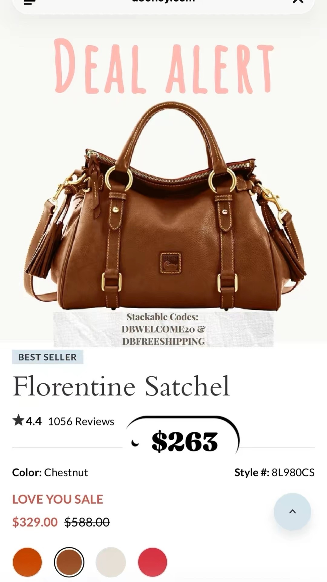 Dooney & Bourke Florentine Satchel 